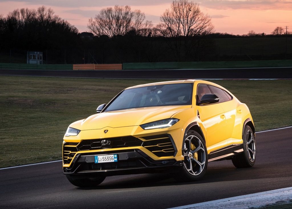 An image of a Lamborghini Urus parked outdoors.