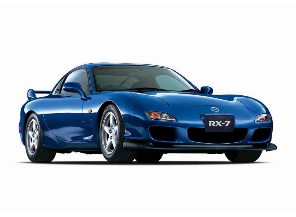 a blue 1995 Mazda RX-7 