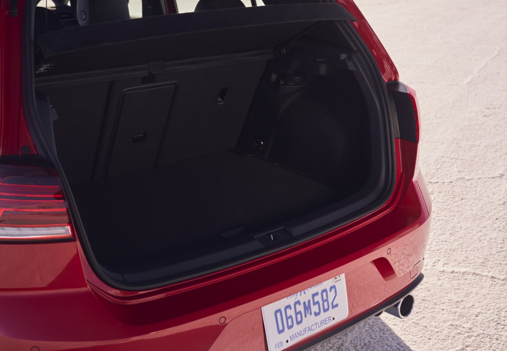 The rear hatch of the Volkswagen GTI