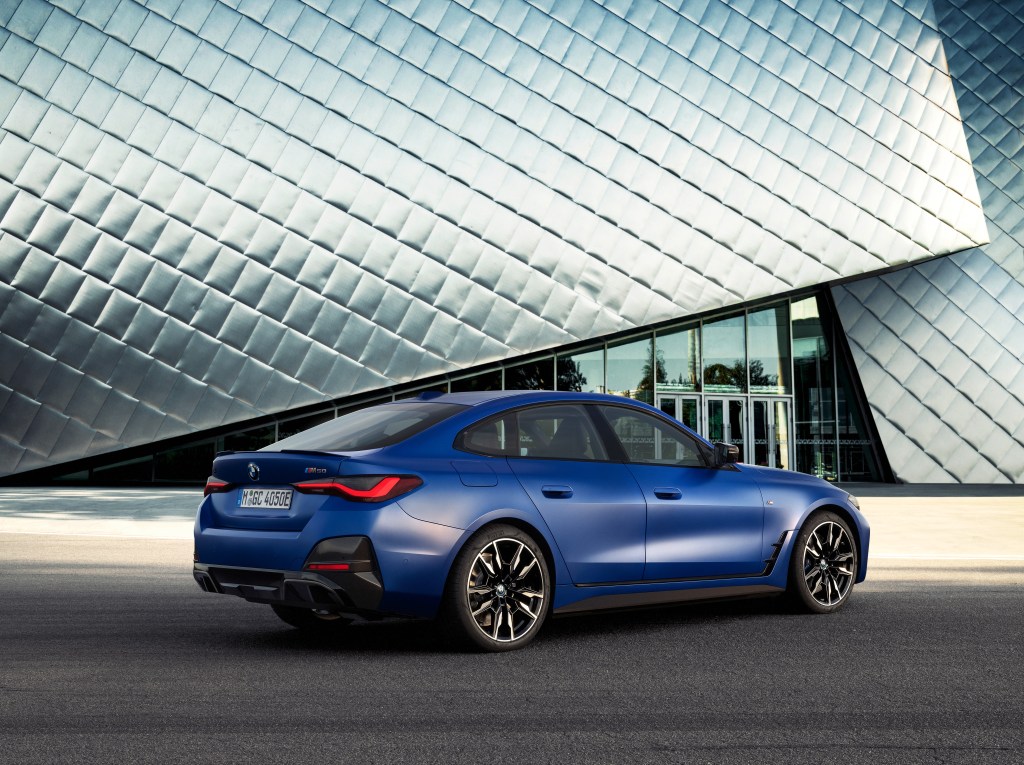 The rear of the new BMW i4 M50