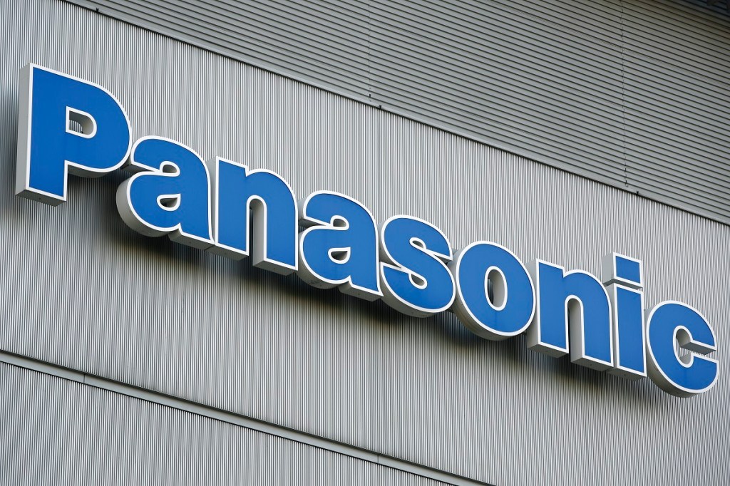 The Panasonic Corp. logo on the company's showroom in Tokyo, Japan.