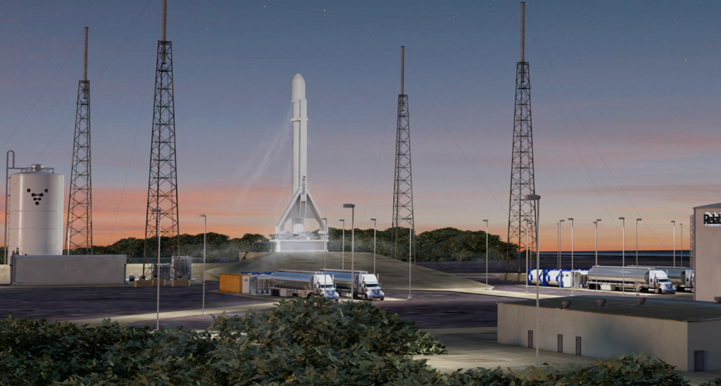 Relativity Space Terran R rocket on launch pad
