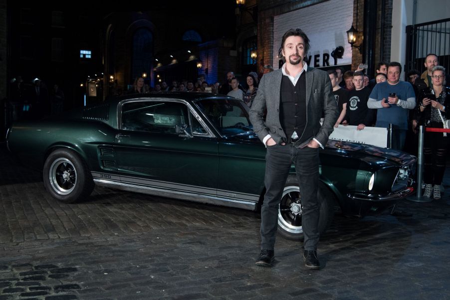 Richard Hammond with his classic dark-green 1967 Ford Mustang at 'The Grand Tour' Season 3 premiere
