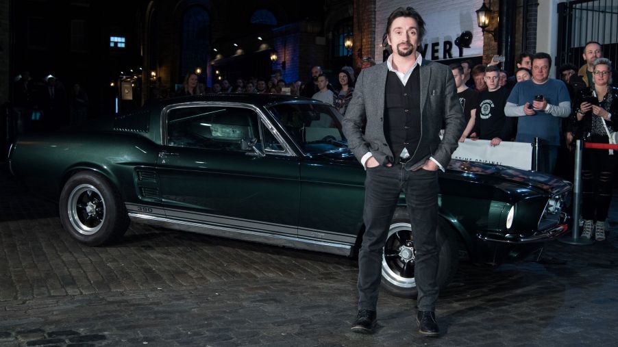 Richard Hammond with his classic dark-green 1967 Ford Mustang at 'The Grand Tour' Season 3 premiere
