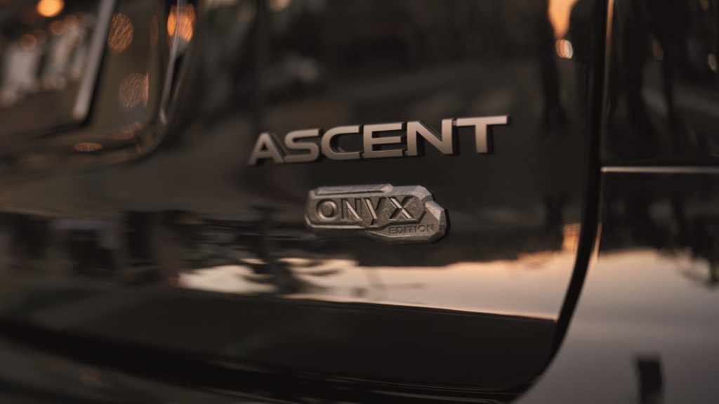 Onyx badge on a Subaru Ascent SUV