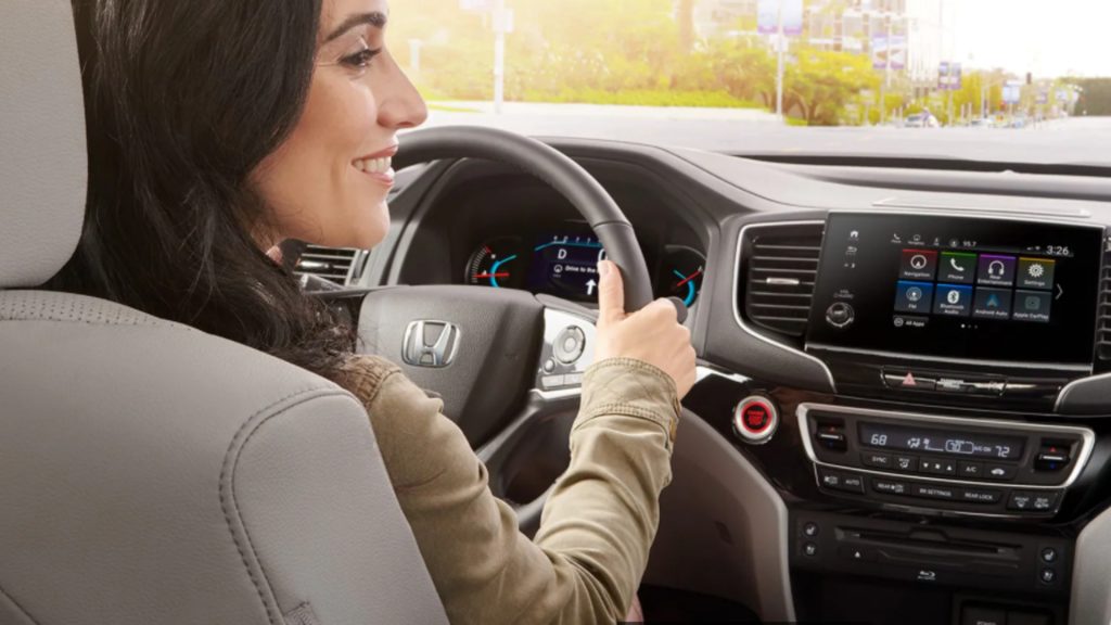 Interior of the 2021 Honda Pilot.