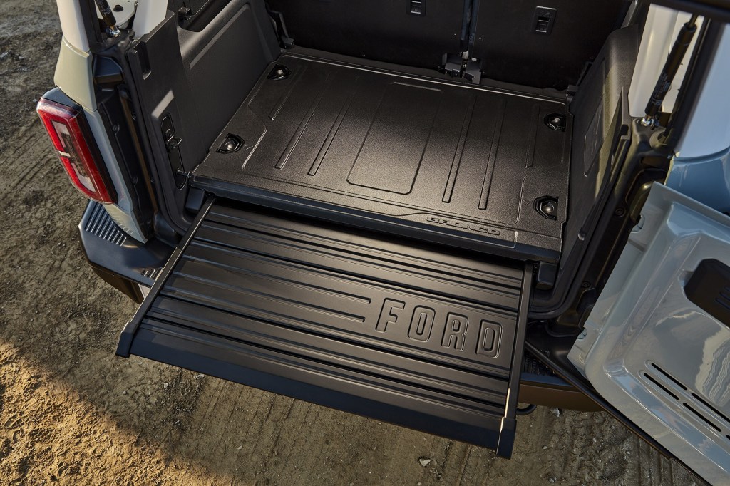 The rear extending bed of the Bronco