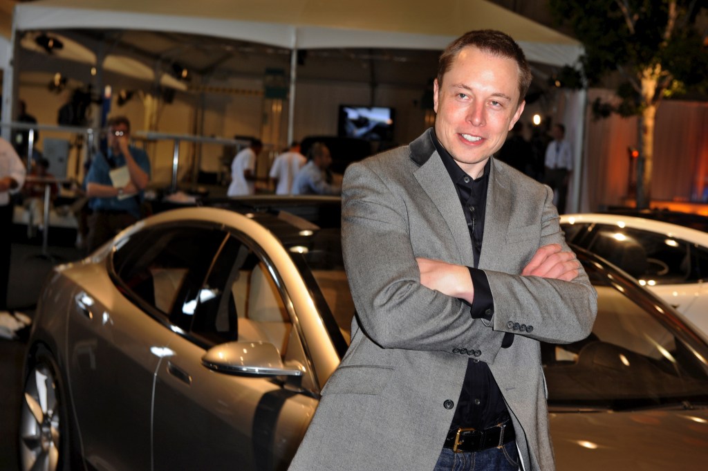 Tesla Motors Chairman and CEO Elon Musk introduces the new Tesla Model S all-electric sedan