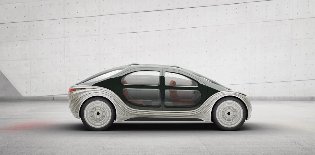 A digital image of an IM Motors Airo concept electric car.