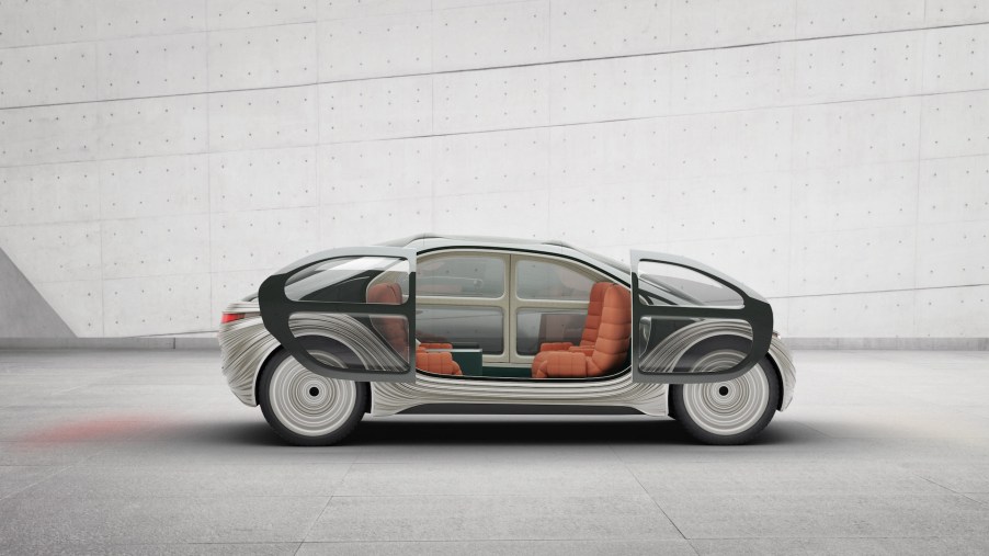 A digital image of an IM Motors Airo concept electric car.