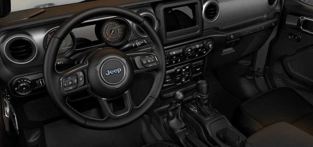The interior of the Jeep Wrangler Freedom