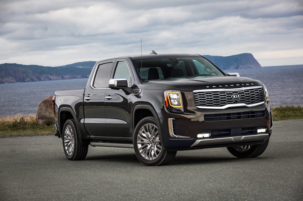 A rendering of the Kia truck