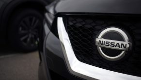 An upclose view of the 2021 Nissan Badge