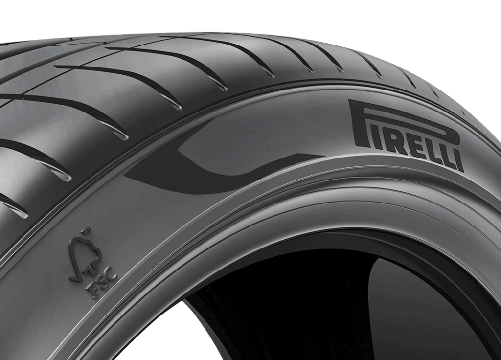 A close up of Pirelli's PZero tire