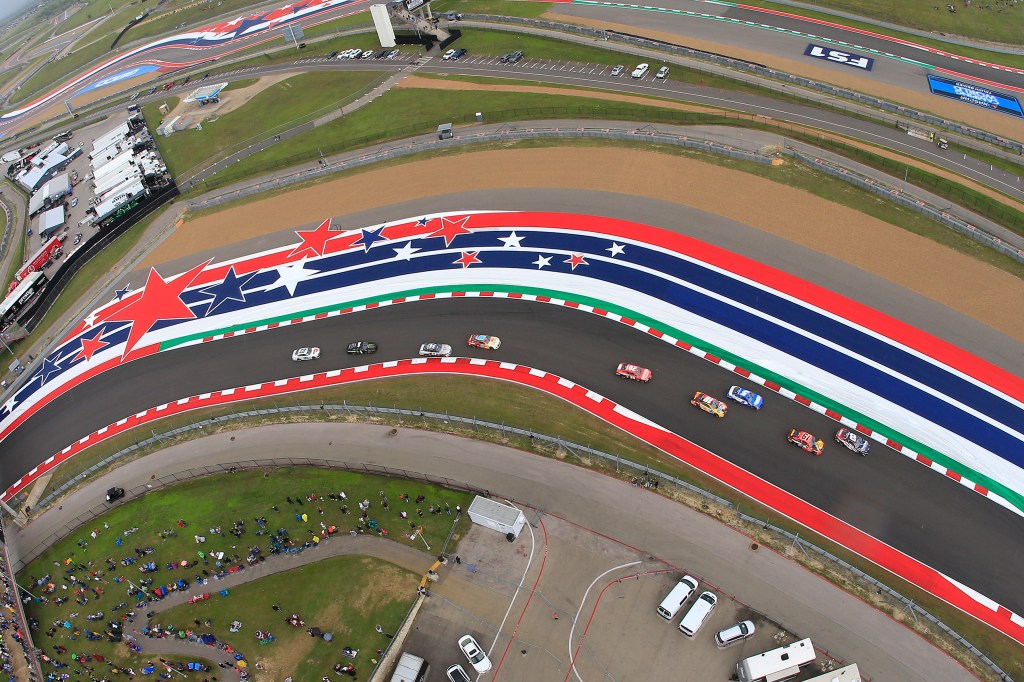 A race track of the Texas Grand Prix NASCAR Cup