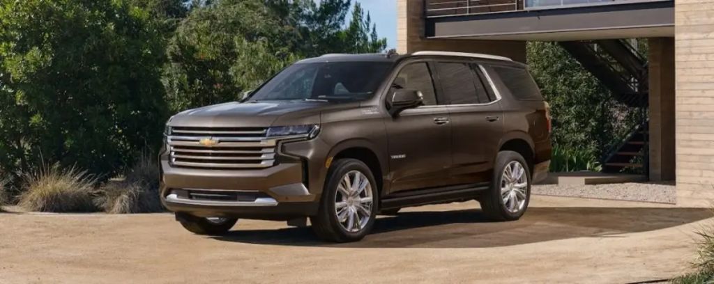 2021 Chevy Tahoe with building in background