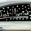'Just Married' written on the back window of a newlywed couple's wedding car parked in Nashville, Tennessee