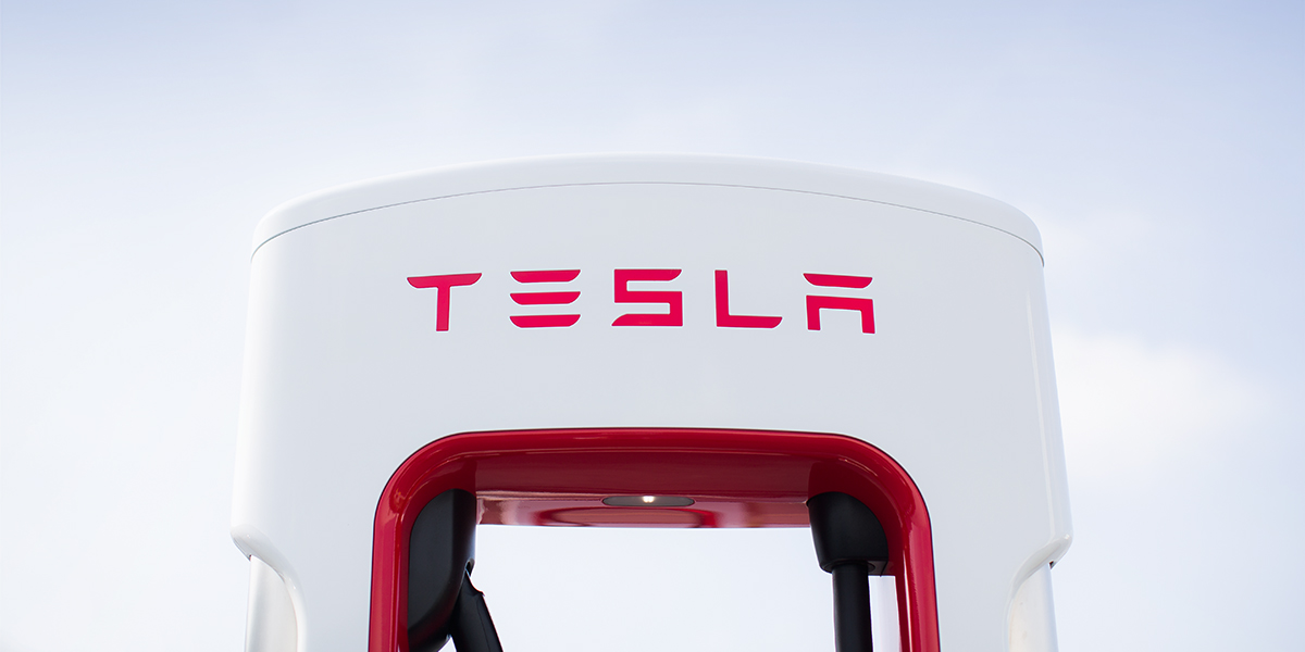 A Tesla Supercharger.