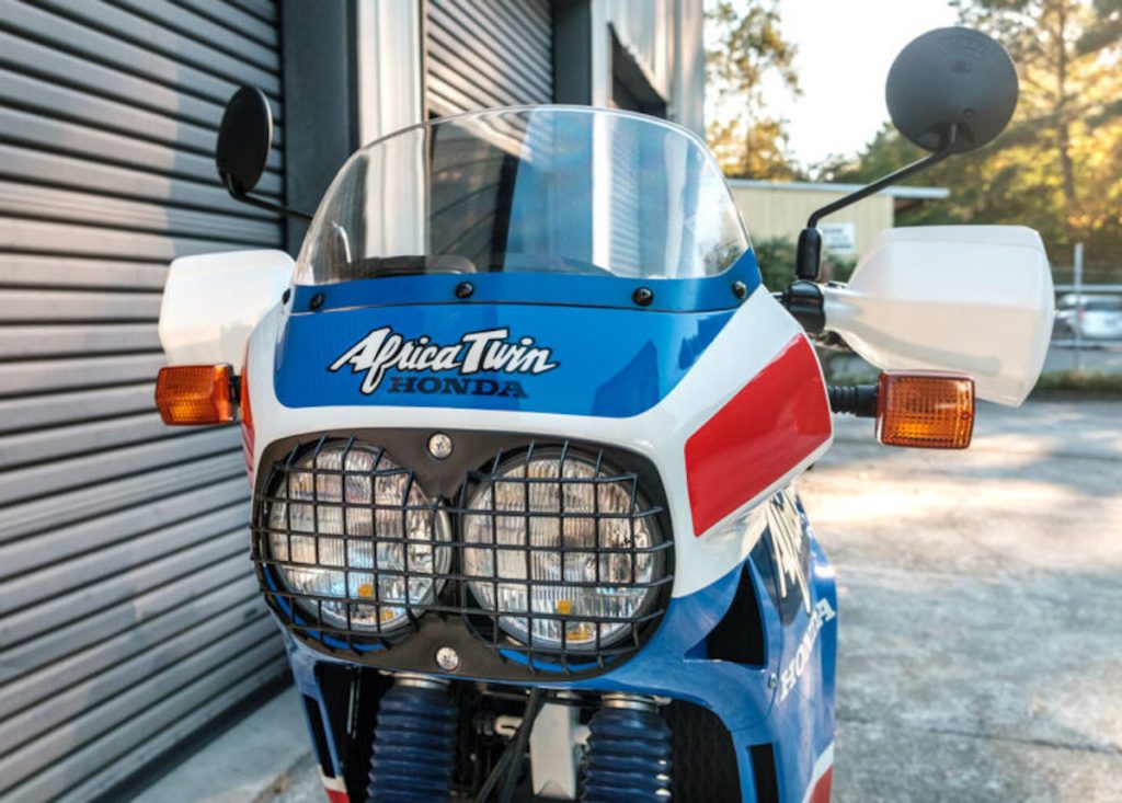 front end of a vintage Honda Africa Twin