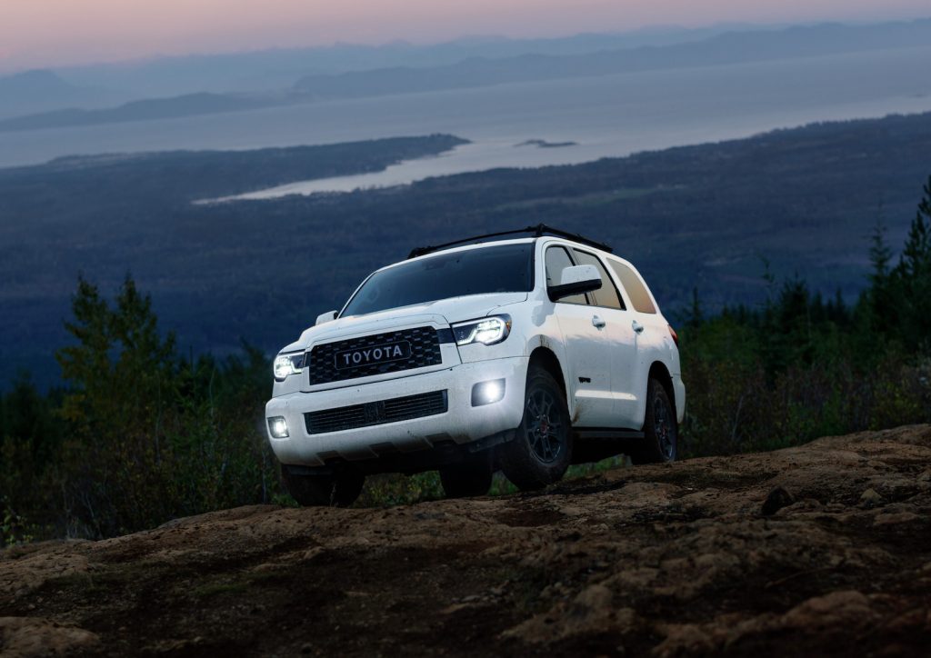 A white Toyota Sequoia off-roading, the Toyota Sequoia is one of the longest-lasting cars in several cities