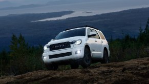 A white Toyota Sequoia off-roading, the Toyota Sequoia is one of the longest-lasting cars in several cities