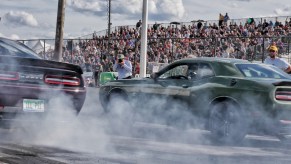 Roadkill Nights Powered by Dodge draws nearly 50,000 fans to street-legal drag racing on Woodward Avenue from Detroit to Pontiac, Michigan