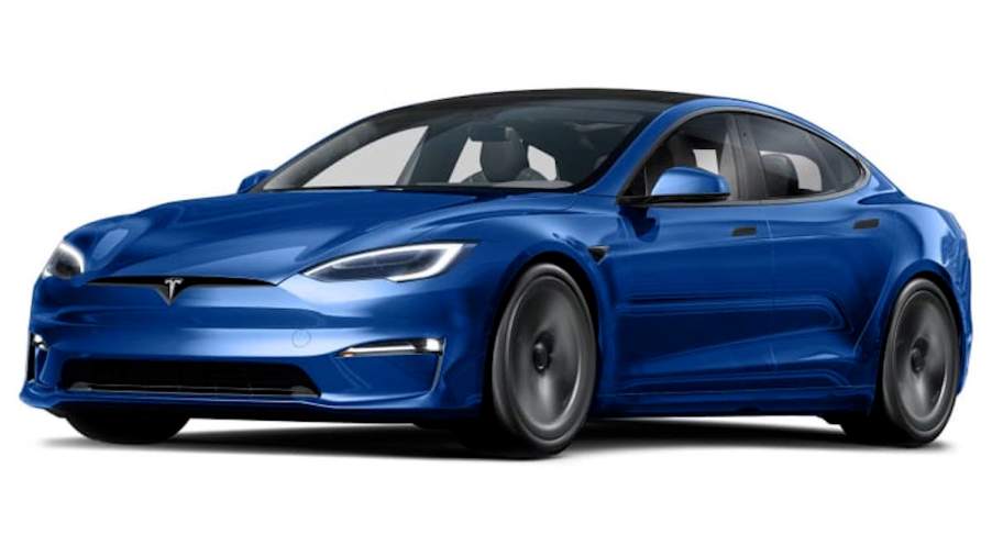 2021 Tesla Model S in blue is similar to the one Prince Charles just sold