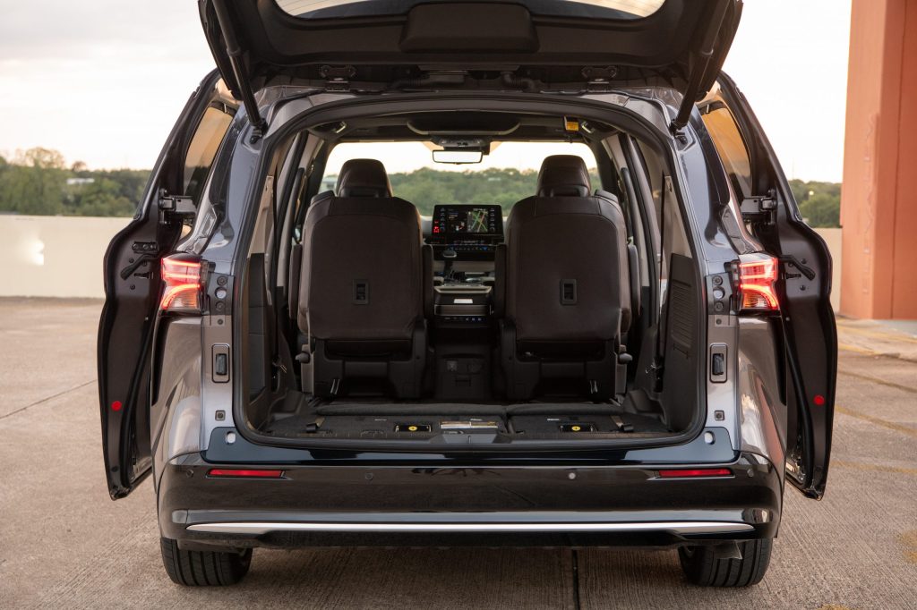 2021 Toyota Sienna Trunk With Rear Seats Folded Down And Captain's Chair Taken Out