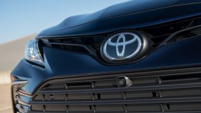 Front badge shown on a 2021 Toyota Camry
