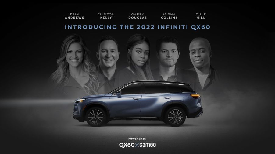 The 2022 Infiniti QX60 model presented by Cameo celebrity guests