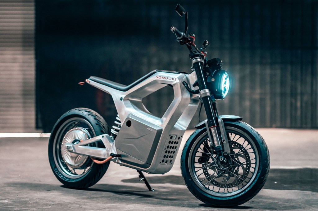 The electric Sondors Metacycle looks like something out of WestWorld