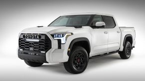 The white 2022 Toyota Tundra TRD PRO