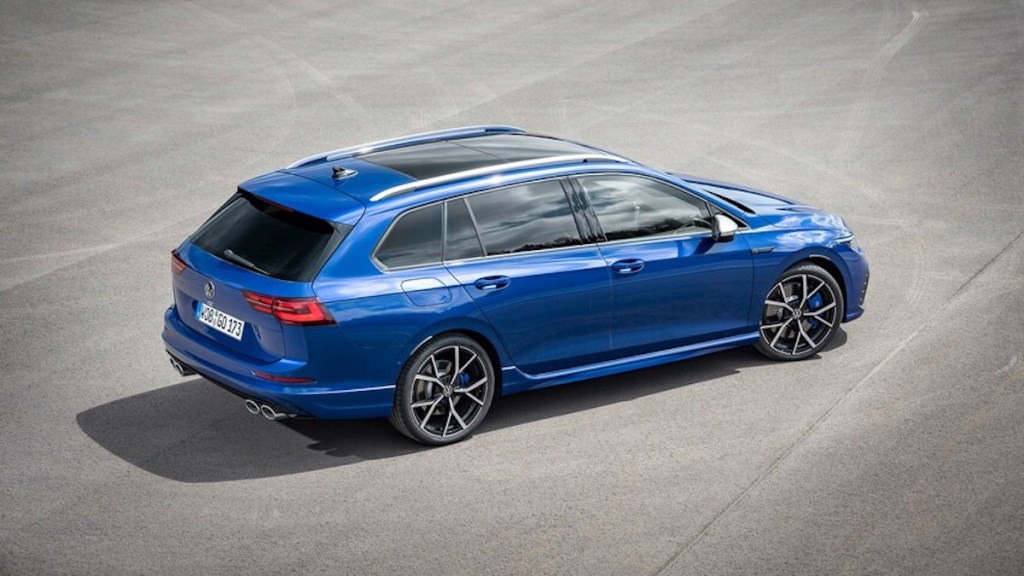 The 2022 VW Golf R Estate in blue is one of the coolest wagons ever