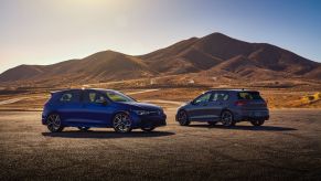 The 2022 Volkswagen Golf R and Golf GTI debut images from the 2021 Chicago Auto Show