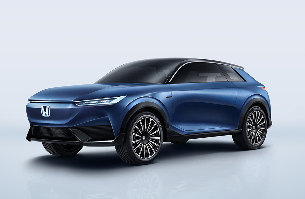 Rendering of Honda's electric SUV concept, showcased at the Beijing International Automotive Exhibit