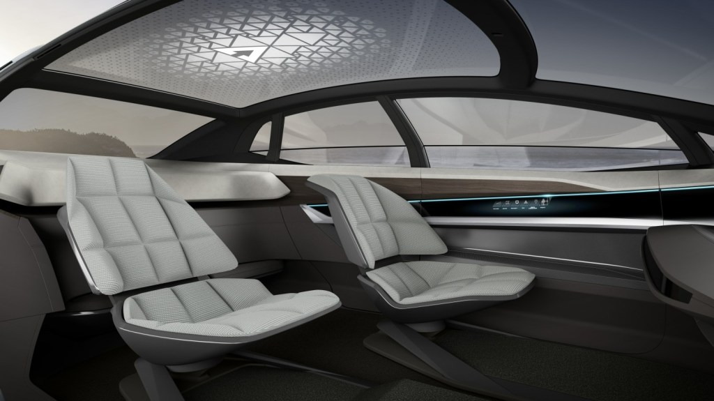 The interior of Audi's AI:CON self-driving concept car