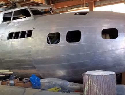 Watch: B-17 Bomber Sitting in a Barn
