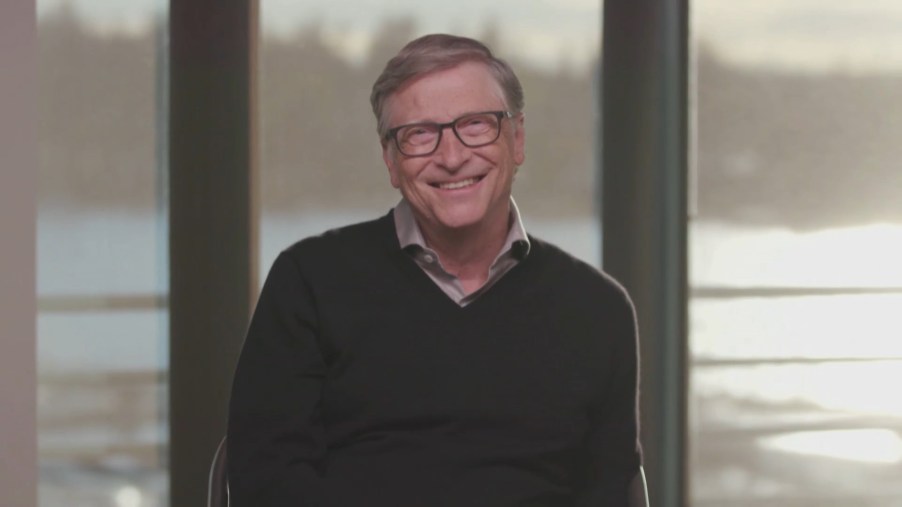 A screengrab of Bill Gates on 'The Late Late Show With James Corden' in October 2020
