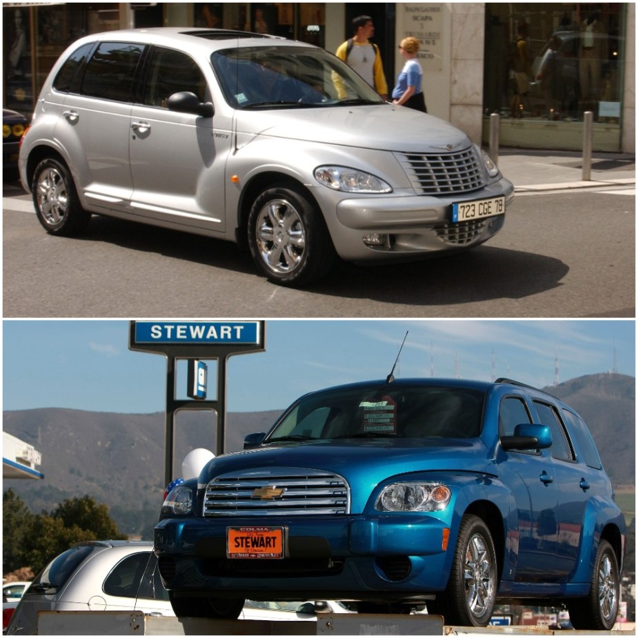 Chrysler PT Cruiser (top) and Chevy HHR (bottom)