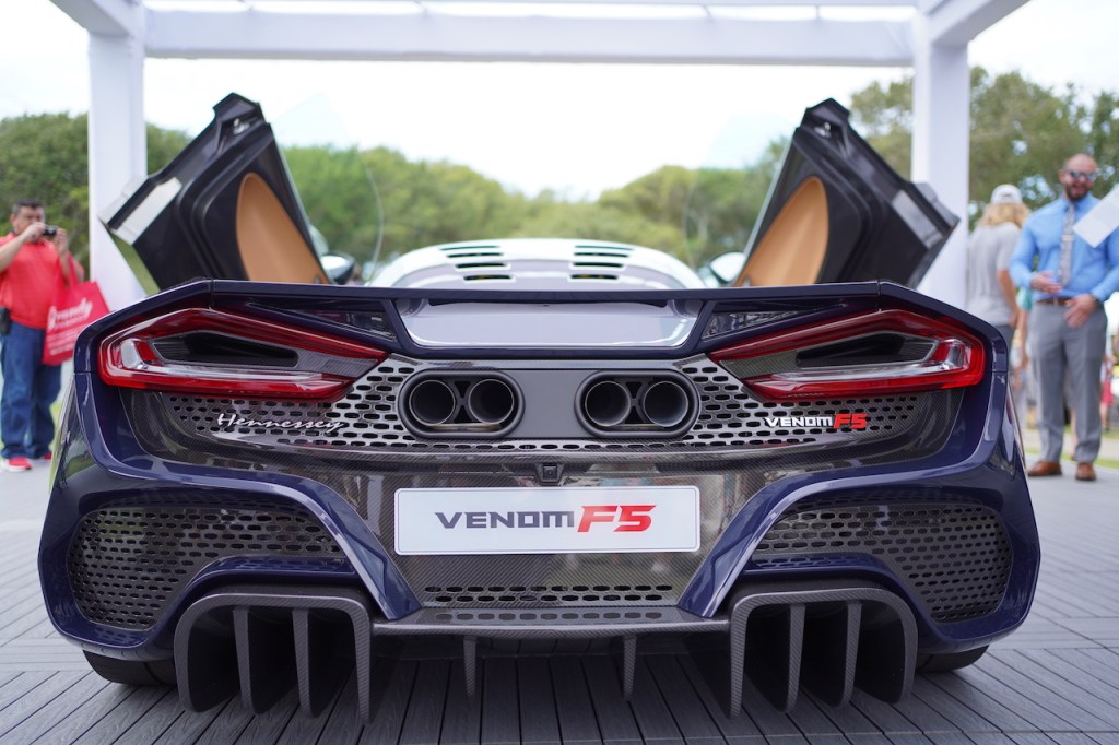 The 2021 Hennessey Venom F5 on display at the Amelia Island Concour d'Elegance Gabrielle R DeSantis, MotorBiscuit