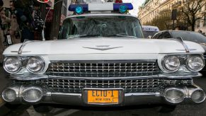 Ecto 1 replica in France as people gear up for Ghostbuster: Afterlife