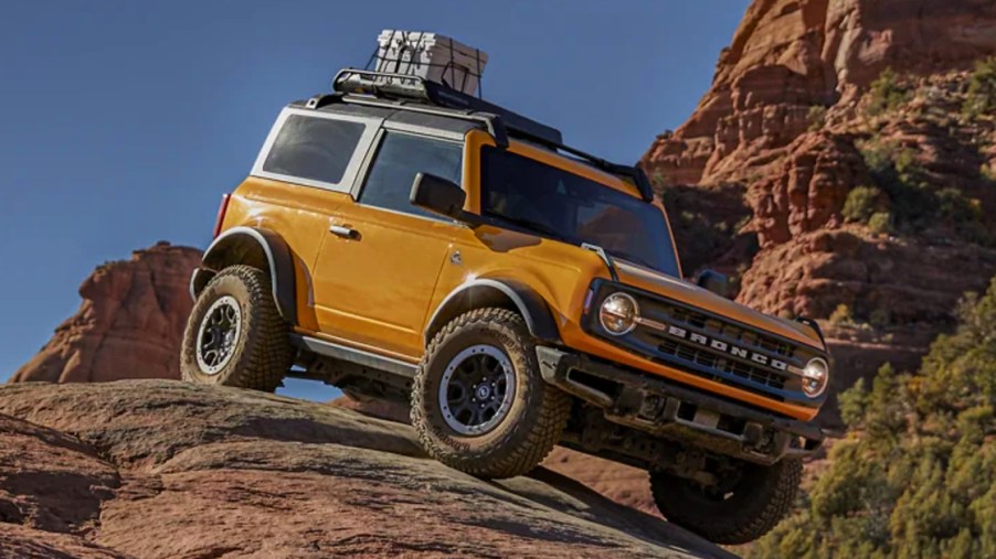 2021 Ford Bronco crushing some Moab trails