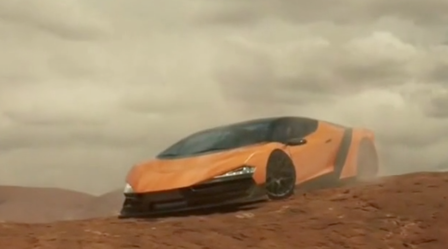 GMC commercial with stranded Lamborghini