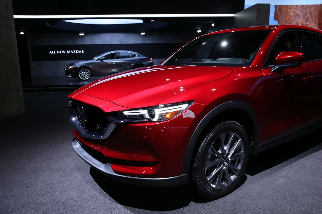 2018 Mazda CX-5 on display at an indoor auto show