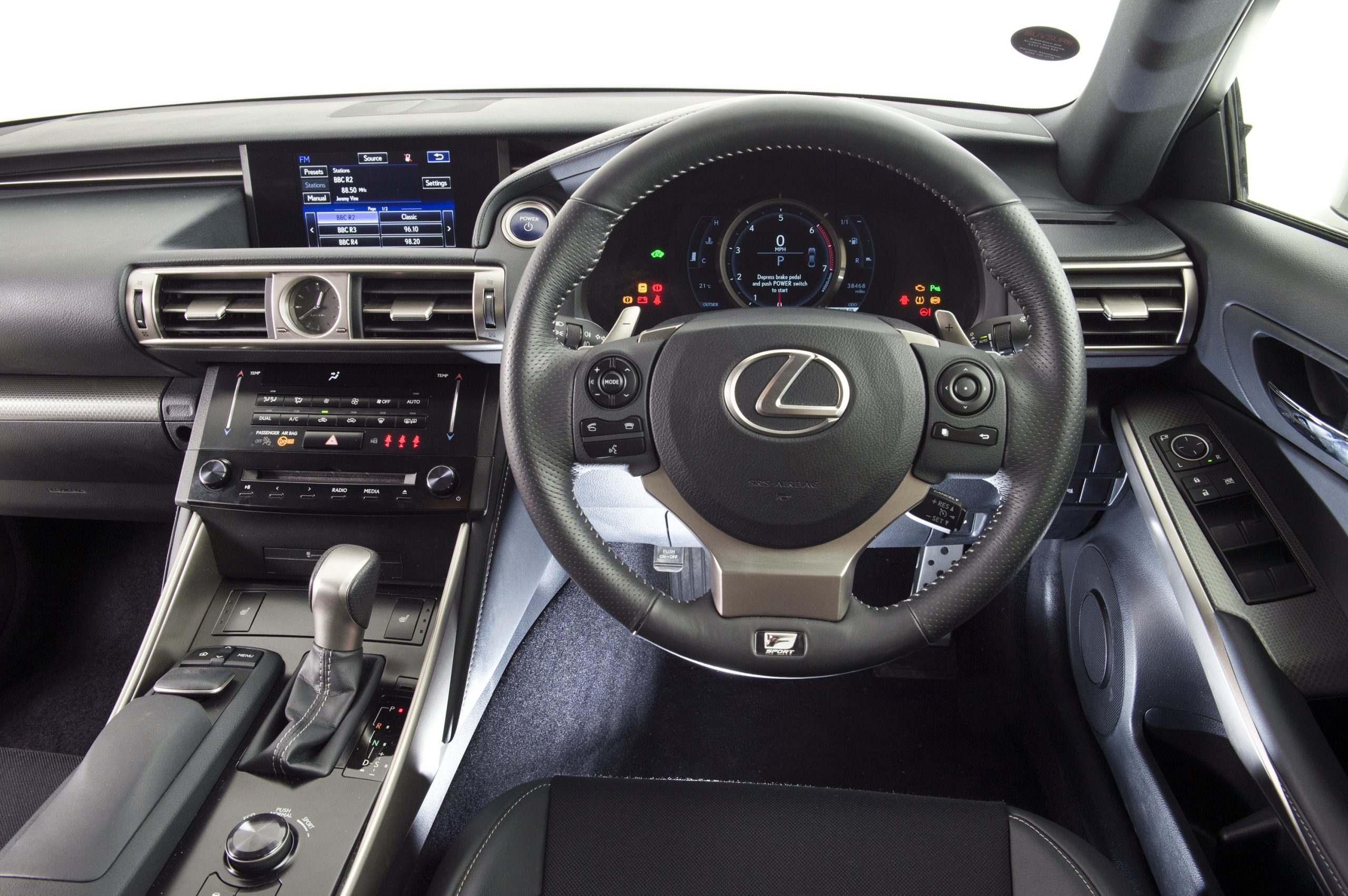 The infotainment system in a 2014 Lexus
