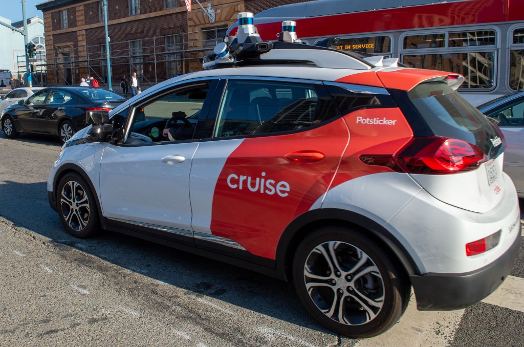 A Cruise self-driving car in California