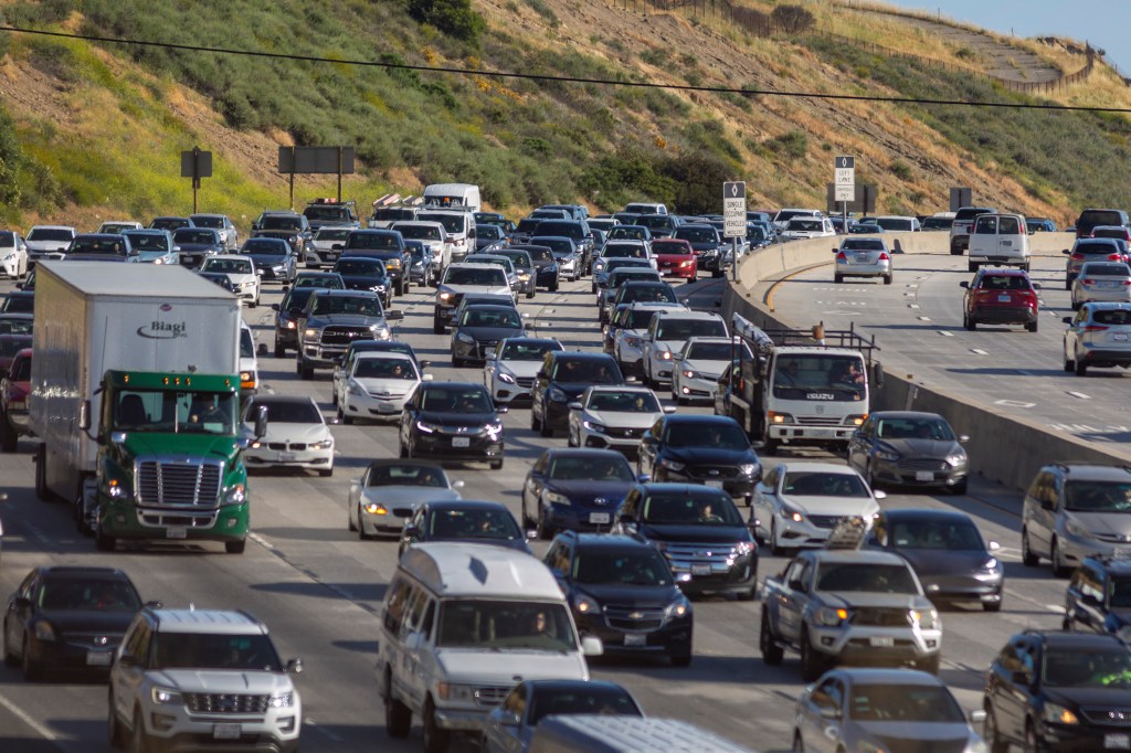 Increasing afternoon commuter traffic streams northward from Los Angeles on the State Route 14. As car safety features get better Consumer Reports finds a few holes that need filling 