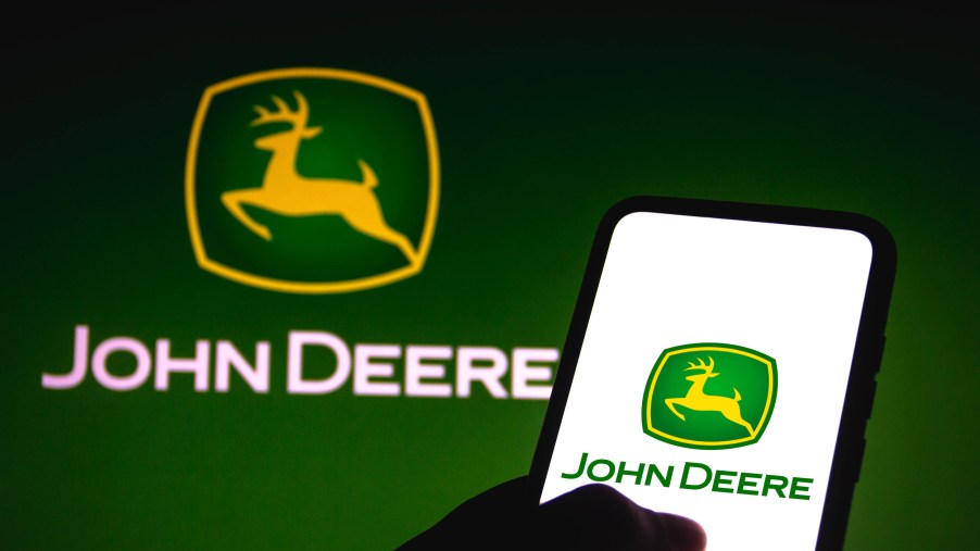 John Deere logo on a smart phone