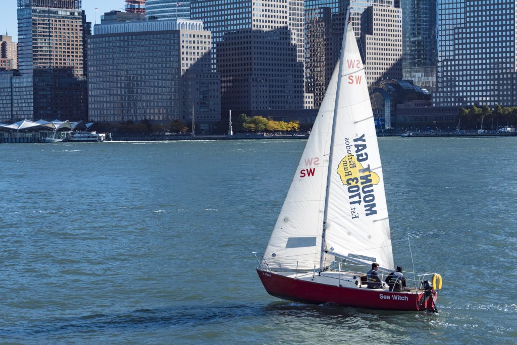 Sailboat on the waters of New York