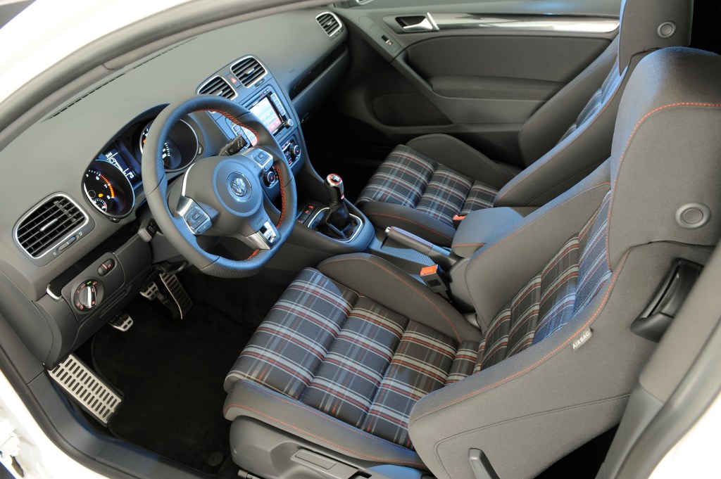 The interior of a 2010 Volkswagen GTI